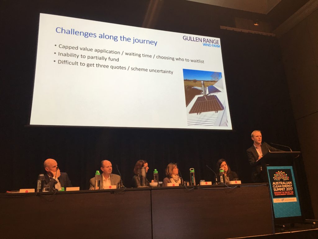 Derek Powell talking about the CLEP at the 2017 Australian Clean Energy Summit